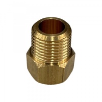 Brass Temp Bush Reducer 5/8" (15.8mm) Female UNF Thread to  3/8" (17mm) Male NPT Thread - Ford/Chrysler