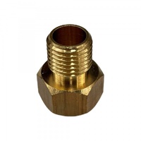 Brass Temp Bush Reducer 5/8" (15.8mm) Female UNF Thread to M14-1.5 Male Thread