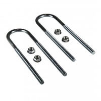 Differential U-Bolts 57mm ID, 12mm thread, 260mm Long with serrated nuts