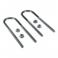 Differential U-Bolts 65mm ID, 12mm thread, 260mm Long with serrated nuts