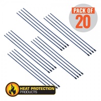 Exhaust Wrap Stainless Steel Locking Ties 200mm (8 Inch) Long Heavy Duty Qty 20