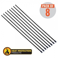 Exhaust Wrap Stainless Black Locking Ties 200mm (8 Inch) Long Heavy Duty Qty 8