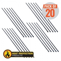 Exhaust Wrap Stainless Black Locking Ties 355mm (14 Inch) Long Heavy Duty Qty 20