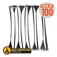 Exhaust Wrap Stainless Black Locking Ties 355mm(14 Inch) Long Heavy Duty Qty 100