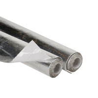 Heat Shield Mat 315mm x 500mm Aluminised Fibreglass with adhesive Rated 590⁰C