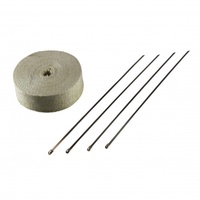 Exhaust Wrap 50mm(2") x 15mt(50ft) with 4 Stainless Steel Lock Tie Rated 650⁰C