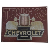 Chevrolet Trucks 40's era Metal Sign Reproduction 41cm x 32cm