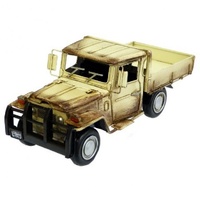 Automebelia Metal Collectable Toyota Land Cruiser Ute Ornament - Cream