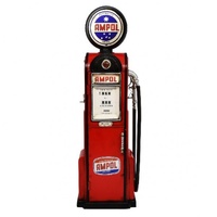 Automebelia Metal Collectable Ampol Petrol Pump Bowser Ornament - Red