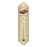 Thermometer Ford Mustang GT 1967 Red C⁰+F⁰ 6.5cm x 28cm In Hang Sell