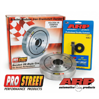 Pro Race Harmonic Balancer Holden 253 308 304 V8 Red Blue Black + ARP Bolt