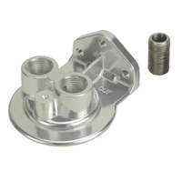 Derale Single Ports Up 1/2" NPT Remote Filter Mount Dual Thread Entry 25708