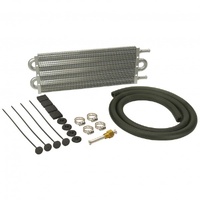 Derale 4 Pass 15-1/4"x5"x3/4" Aluminum Transmission Cooler Kit 12902
