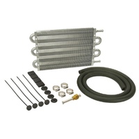 Derale 6 Pass 13"x7-1/2"x3/4" Aluminum Transmission Cooler Kit 12906
