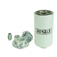 Derale Fuel Filter Water Separator 1/2" Npt Ports Up Suit Petrol All Fuels 13072