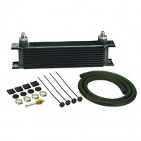 Derale Transmission 10 Row Stacked Plate Cooler Kit -6AN Male Fittings 13401