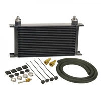 Derale Transmission 19 Row Stacked Plate Cooler Kit -6AN Male Fittings 13403