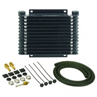 Derale Transmission 13 Row Plate & Fin 10-1/8"x8"x1-1/4" Cooler Kit 13613