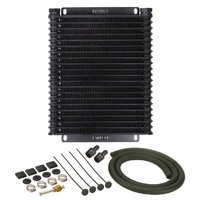 Derale Transmission 21 Row Plate & Fin 12-3/4"x12-13/16"x1-1/4" Cooler Kit 13615