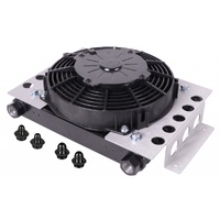 Derale Atomic Cooler Plate & Fin 15 Row 12-3/4"x9-3/8"x3-15/16", -6AN/-8AN 13754
