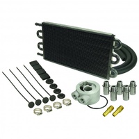Derale 6 Pass Aluminum/Copper Universal Engine Oil Cooler Kit 15502