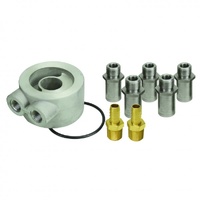 Derale Non Thermostatic Universal Engine Sandwich Adaptor 5 Thread Sizes 15735