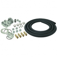 Derale Oil Filter Relocation Kit Universal with 5 thread adaptors 15780