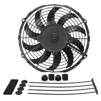 Derale 10" High Output Puller Curved Fan 802Cfm IP68 Waterproof/Dustproof 16110