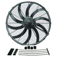 Derale 16" High Output Puller Curved Fan 2024Cfm IP68 Waterproof/Dustrpoof 16116