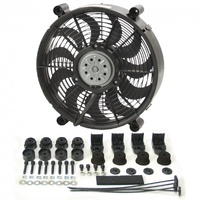 Derale 12" High Output Single Radiator Pusher/Puller 2 Speed Fan 1450Cfm 16212