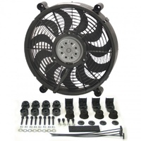 Derale 14" High Output Single Radiator Pusher/Puller 2 Speed Fan 2100Cfm 16214