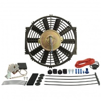 Derale 10" Straight Blade Reversible 625Cfm Electric Fan with Thermostat 16310