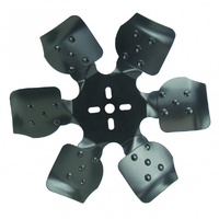 Derale Standard Rotation Rigid Steel 6 Blade Race Fan Black 13 Inch 17313