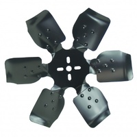 Derale Standard Rotation Rigid Steel 6 Blade Race Fan Black 15 Inch 17315