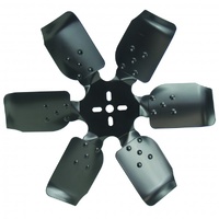 Derale Standard Rotation Rigid Steel 6 Blade Race Fan Black 17 Inch 17317