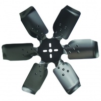 Derale Standard Rotation Rigid Steel 6 Blade Race Fan Black 18 Inch 17318