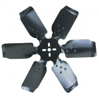 Derale Standard Rotation Rigid Steel 6 Blade Race Fan Black 19 Inch 17319