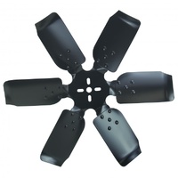 Derale Standard Rotation Rigid Steel 6 Blade Race Fan Black 20 Inch 17320
