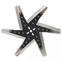 Derale High Performance Flex Fan 17 Inch Stainless Blade Black Hub 19117