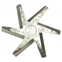 Derale High Performance Flex Fan 17 Inch Stainless Blade Chrome Hub 19217