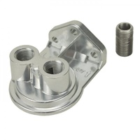 Single Ports Up Remote Filter Mount 3/8"Npt Ports, 3/4"-16 Thread Derale 25005