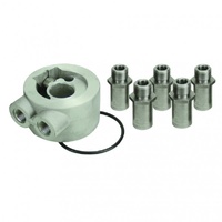 Thermostatic Universal Engine Sandwich Adaptor 5 Thread Sizes Derale 25702