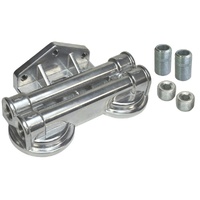Dual Side Ports 1/2" NPT Filter Mount with 3/4"-16 Filter Threads  Derale 25707