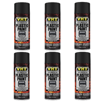 VHT High Temperature Engine Cover Plastic Paint Matte Black SP820 x 6 Cans Bulk Pack