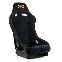 SAAS Seat SR2 Club Fixed Back FPR Black Large With Universal Mount Brackets SRD2002