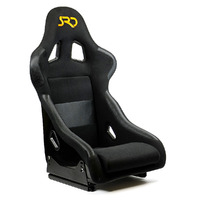 SAAS Seat SR4 Race Fixed Back FRP Black With Universal Mount Brackets SRD4001