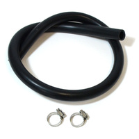 SAAS Oil Resistant Hose 12mm (1/2) ID x 1M + 2 Clamps SRH12