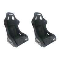 Autotecnica fixed-back fibreglass sports race seats pair black ADR SS08C x 2