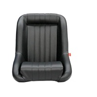 Autotecnica Classic Low Back PU Leather Black Seat Universal Hot Rod Speed Boat SS25