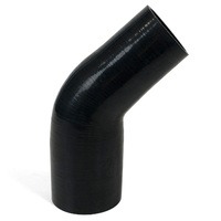 SAAS 45-Degree Silicone Intercooler Reducer Hose 70 x 76mm Black SSH457076